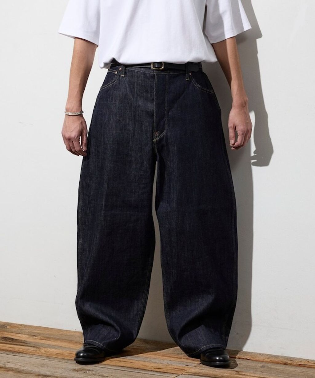 LEE × FREAKS STORE 12.7oz右綾丹寧卡波褲_2