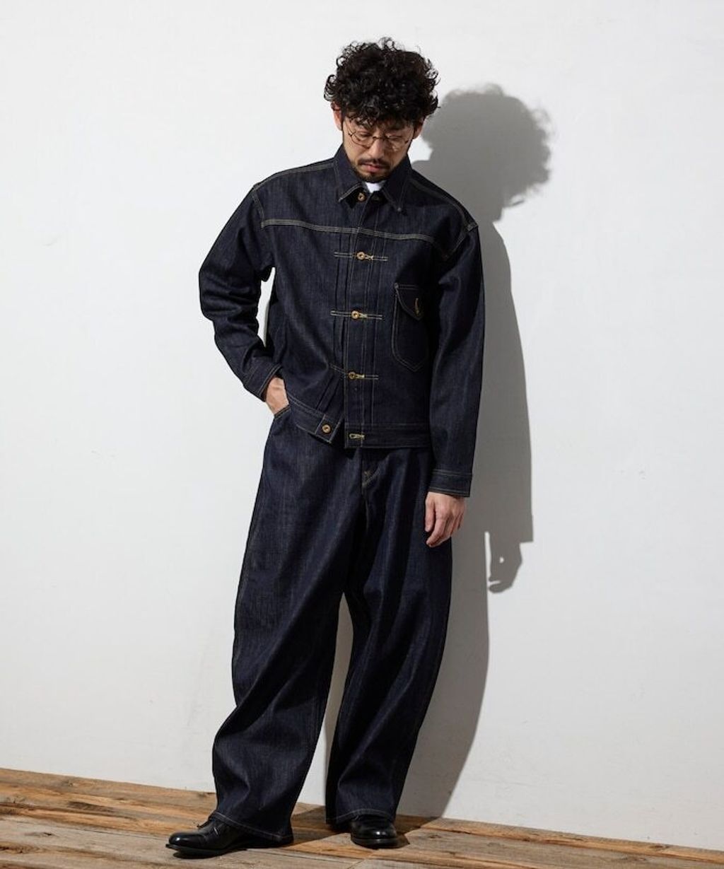 LEE × FREAKS STORE 12.7oz右綾丹寧卡波褲_20