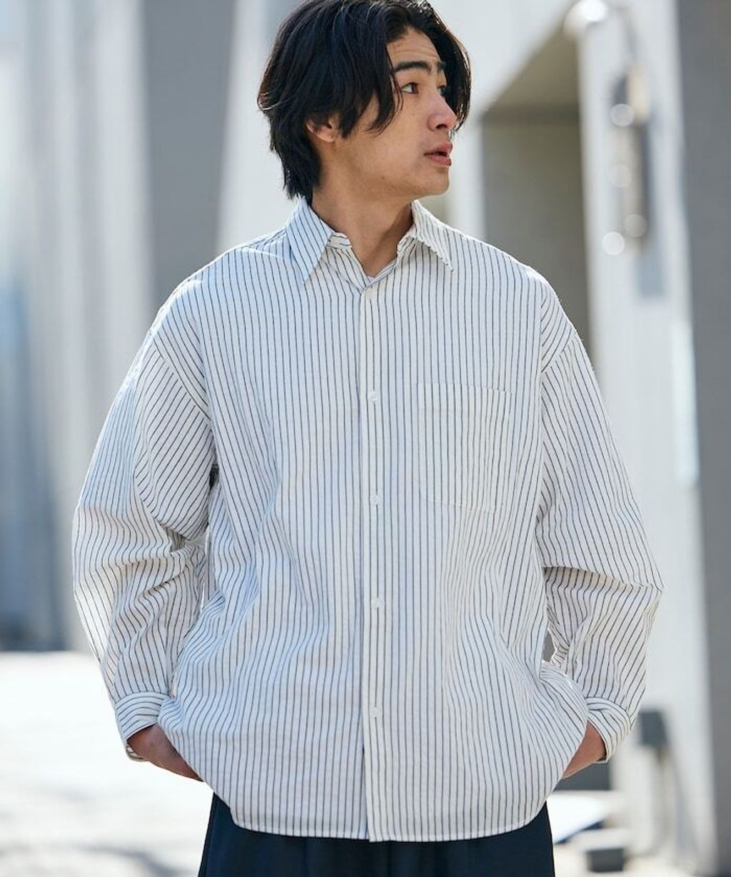 FREAKS STORE 寬鬆版型標領泡泡紗襯衫_2