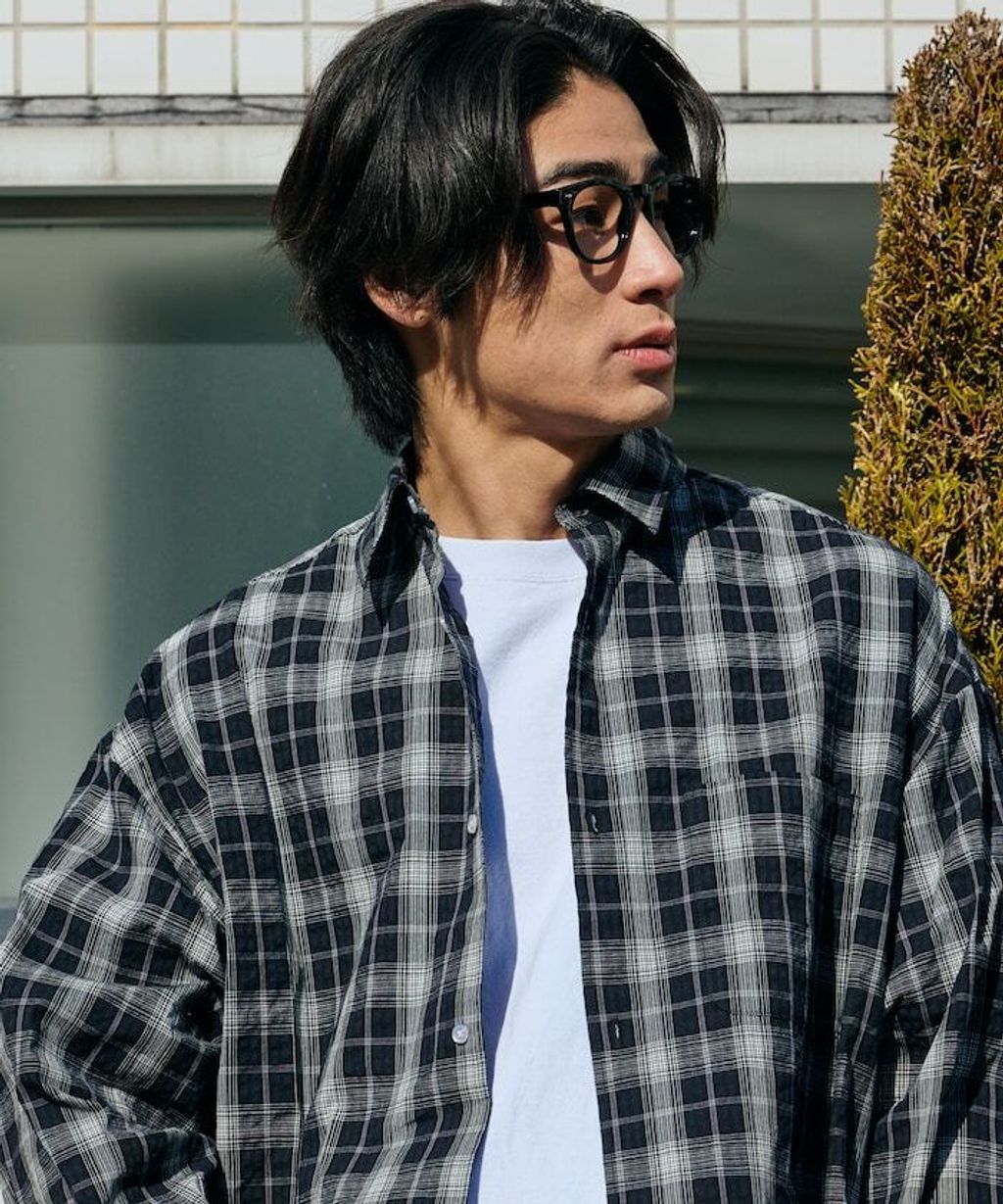 FREAKS STORE 寬鬆版型標領泡泡紗襯衫_24