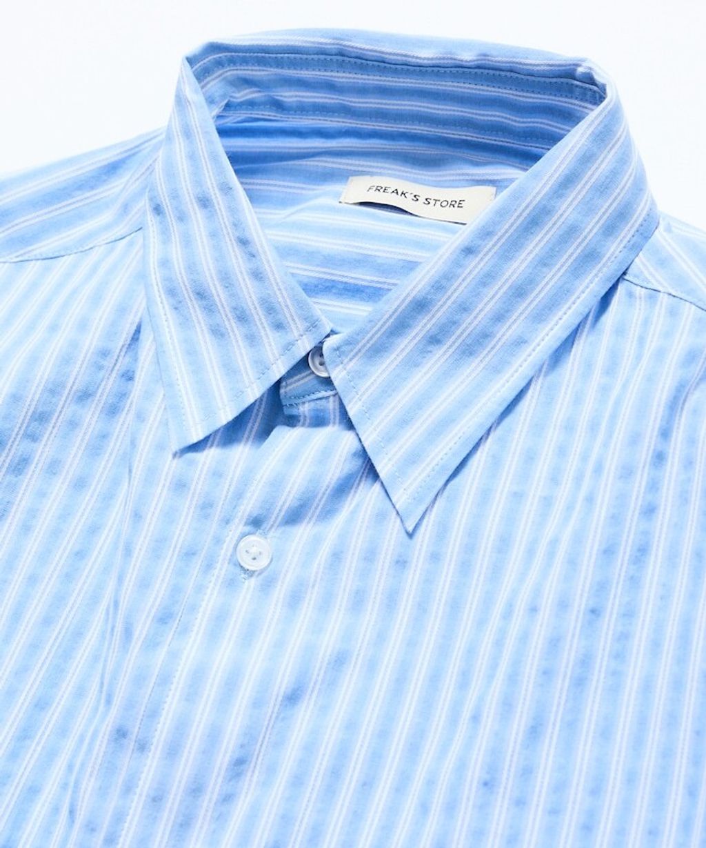 FREAKS STORE 寬鬆版型標領泡泡紗襯衫_8