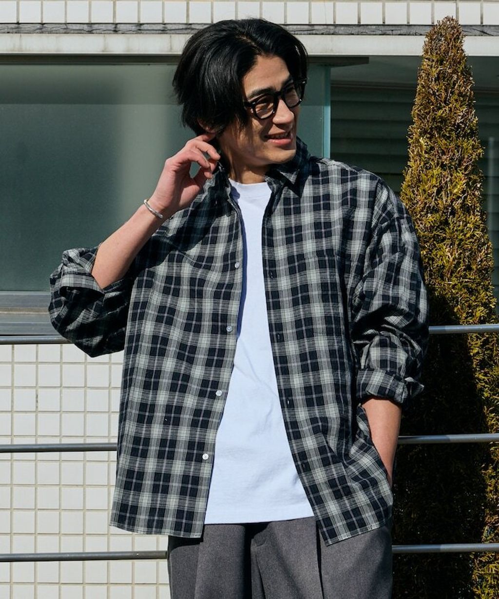 FREAKS STORE 寬鬆版型標領泡泡紗襯衫_19