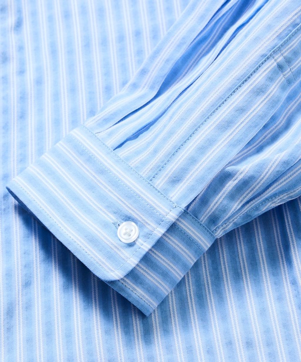 FREAKS STORE 寬鬆版型標領泡泡紗襯衫_11