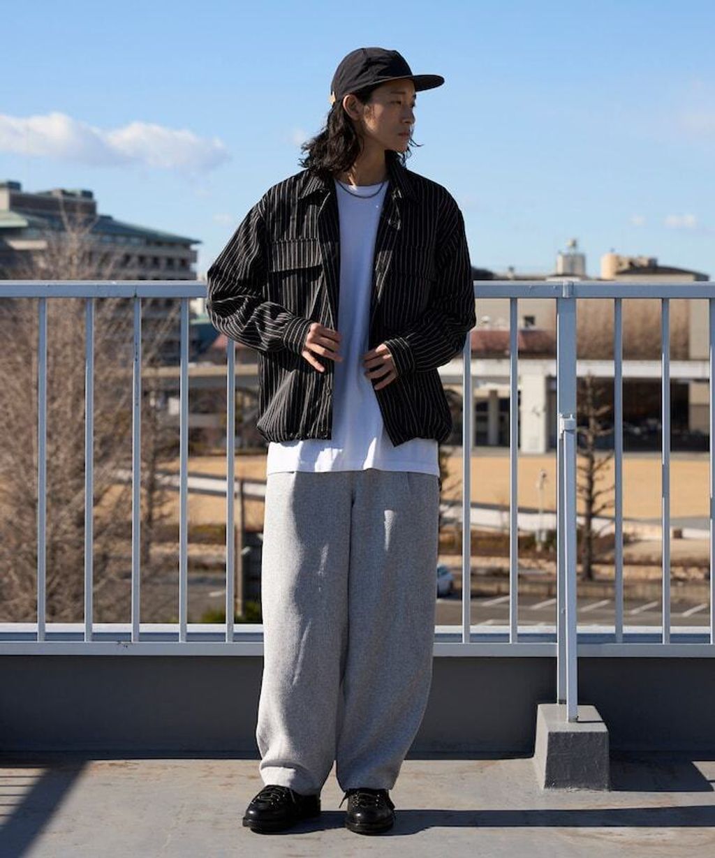 Firsthand 下擺抽繩條紋襯衫外套_22