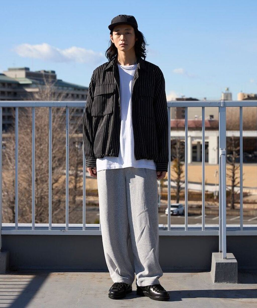 Firsthand 下擺抽繩條紋襯衫外套_19