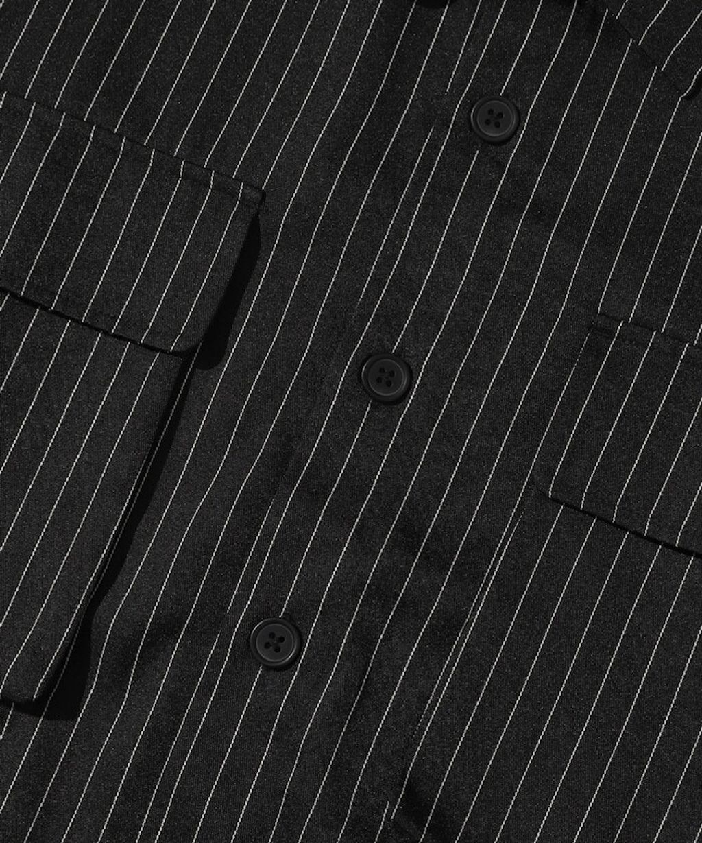 Firsthand 下擺抽繩條紋襯衫外套_42