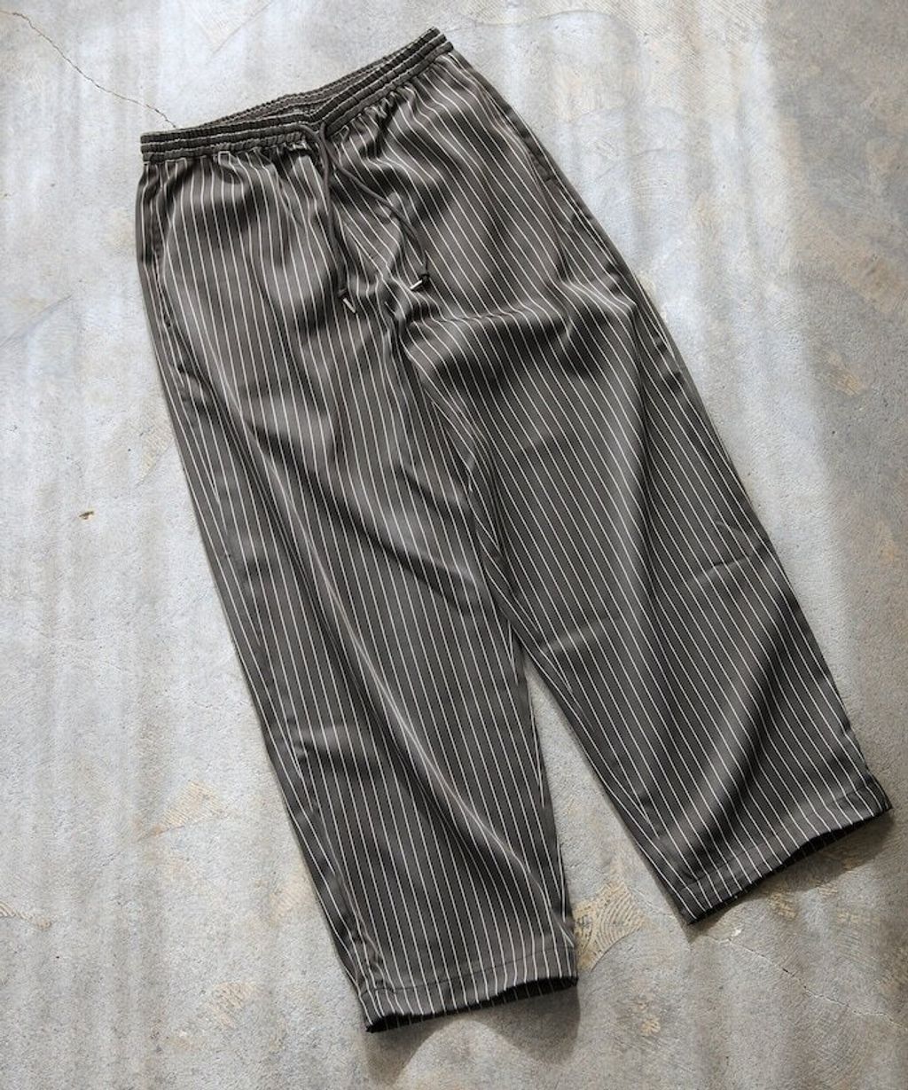 Firsthand 寬版抽繩條紋鬆緊褲_2