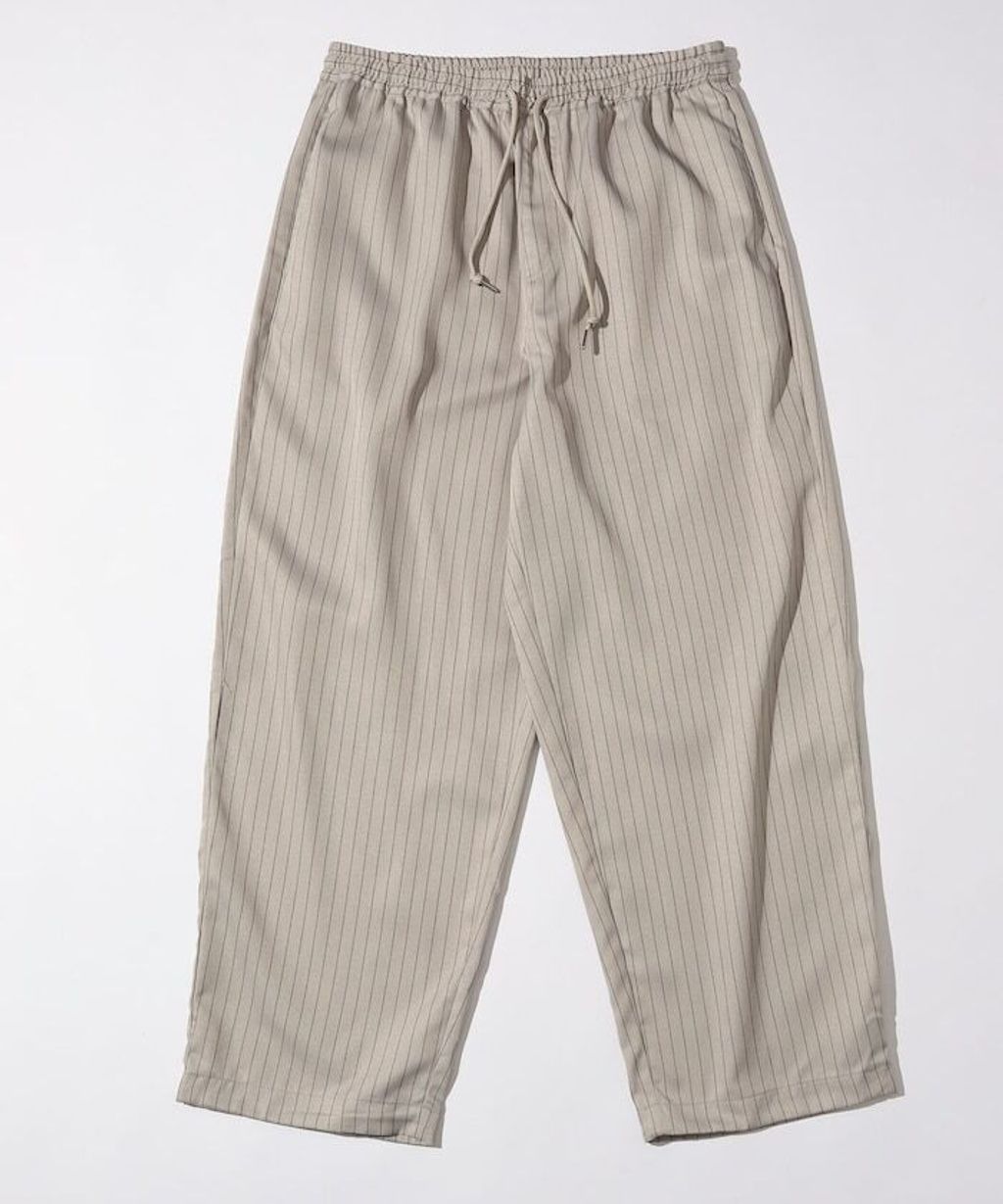 Firsthand 寬版抽繩條紋鬆緊褲_41