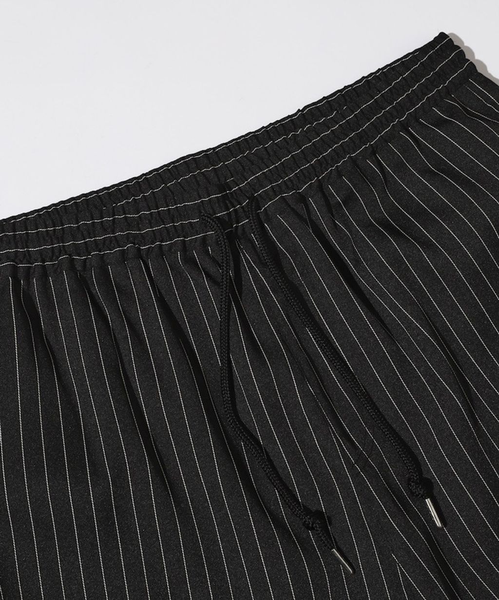 Firsthand 寬版抽繩條紋鬆緊褲_30