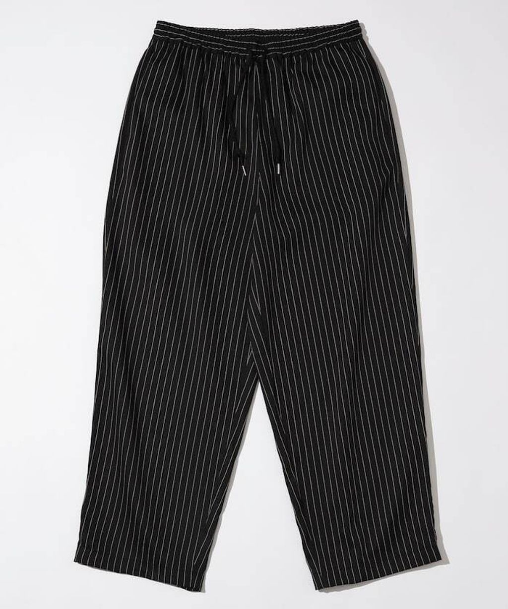 Firsthand 寬版抽繩條紋鬆緊褲_28