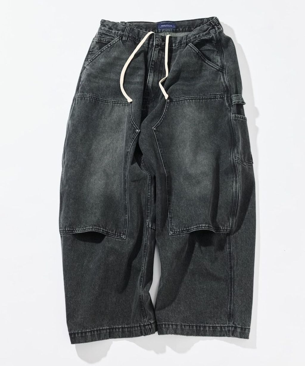 NAUTICA 寬版剪裁牛仔工裝褲_1