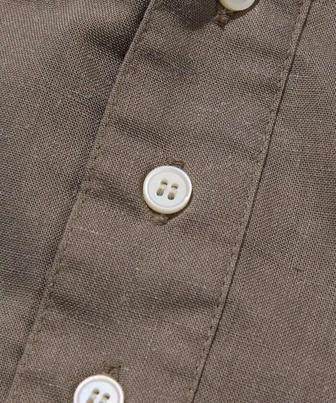 FREAKS STORE 寬鬆版型亞麻混紡立領襯衫_7