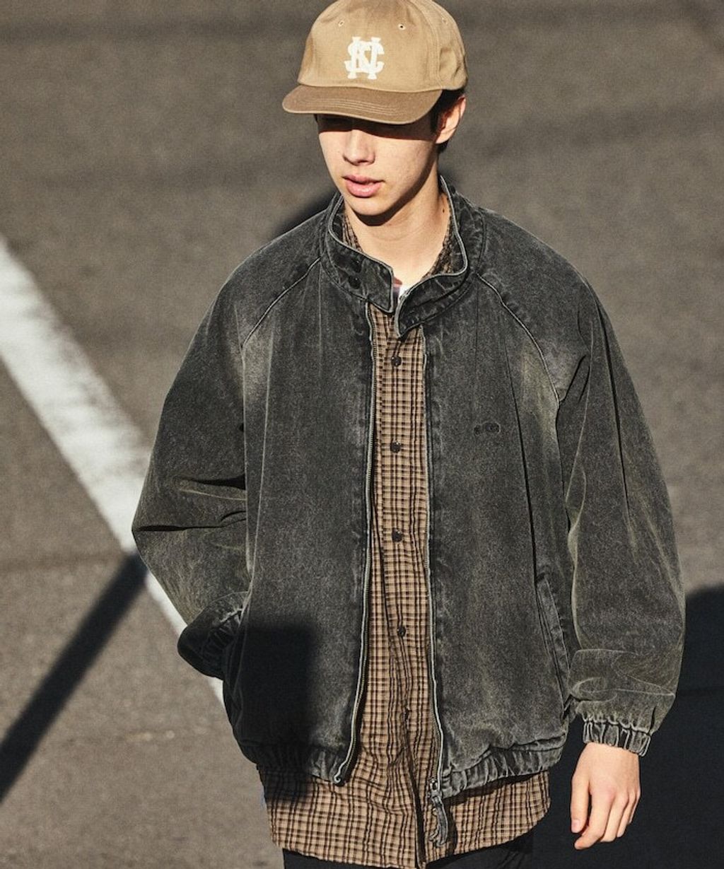 NAUTICA 水染牛仔立領外套_1