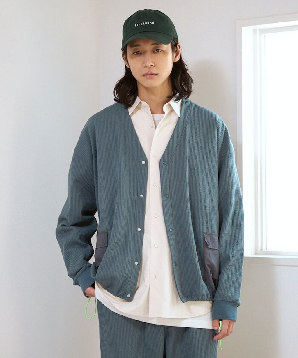 FREAKS STORE 口袋抽繩速乾機能感華夫格開襟衫_4