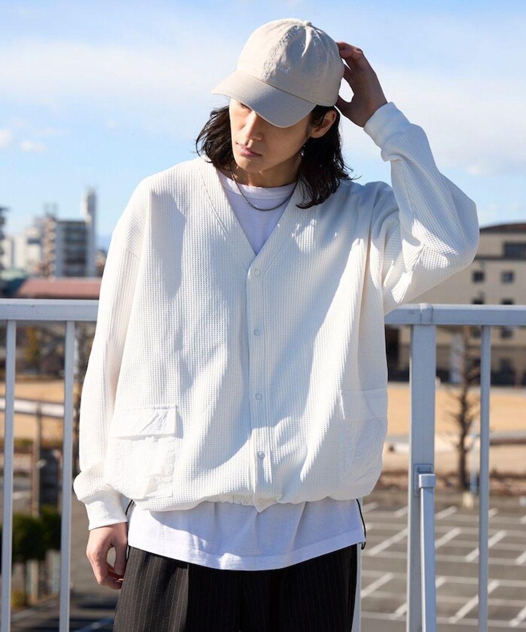 FREAKS STORE 口袋抽繩速乾機能感華夫格開襟衫_7