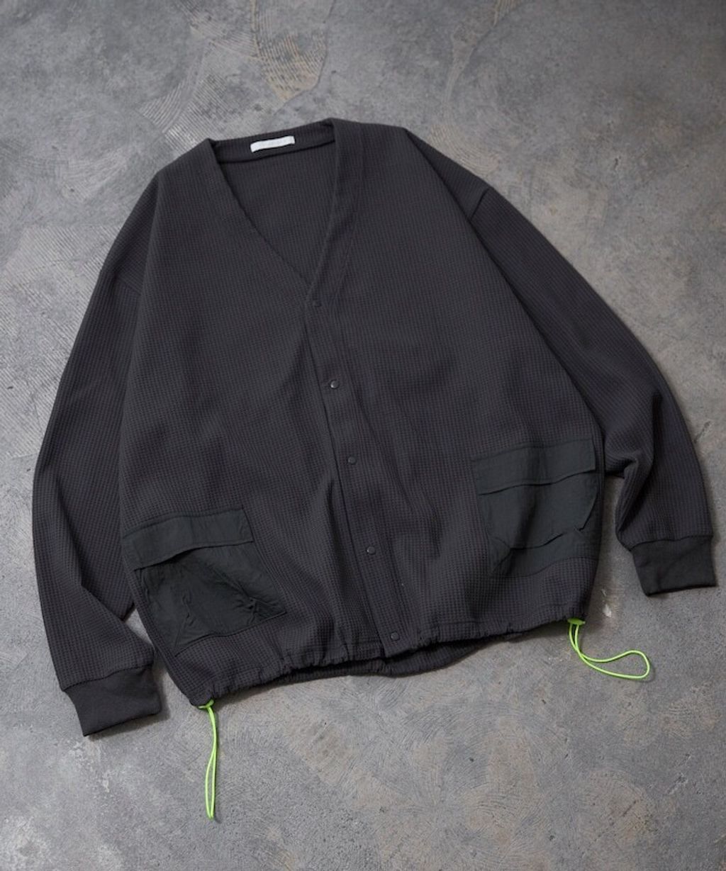 FREAKS STORE 口袋抽繩速乾機能感華夫格開襟衫_2