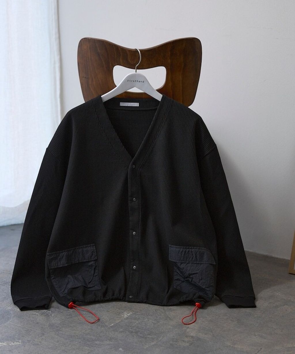 FREAKS STORE 口袋抽繩速乾機能感華夫格開襟衫_3