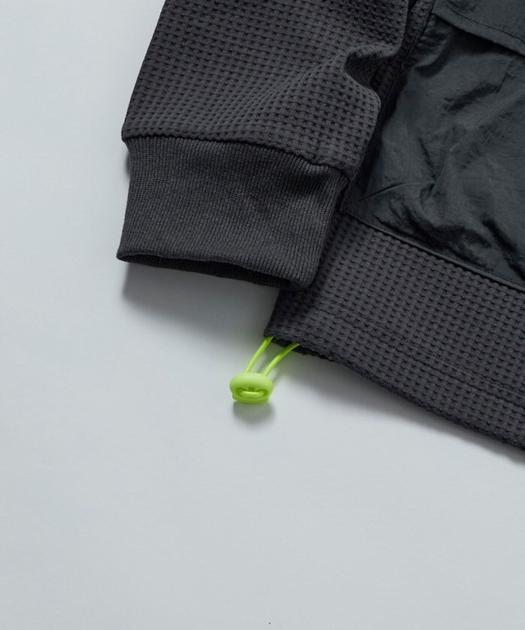 FREAKS STORE 口袋抽繩速乾機能感華夫格開襟衫_40