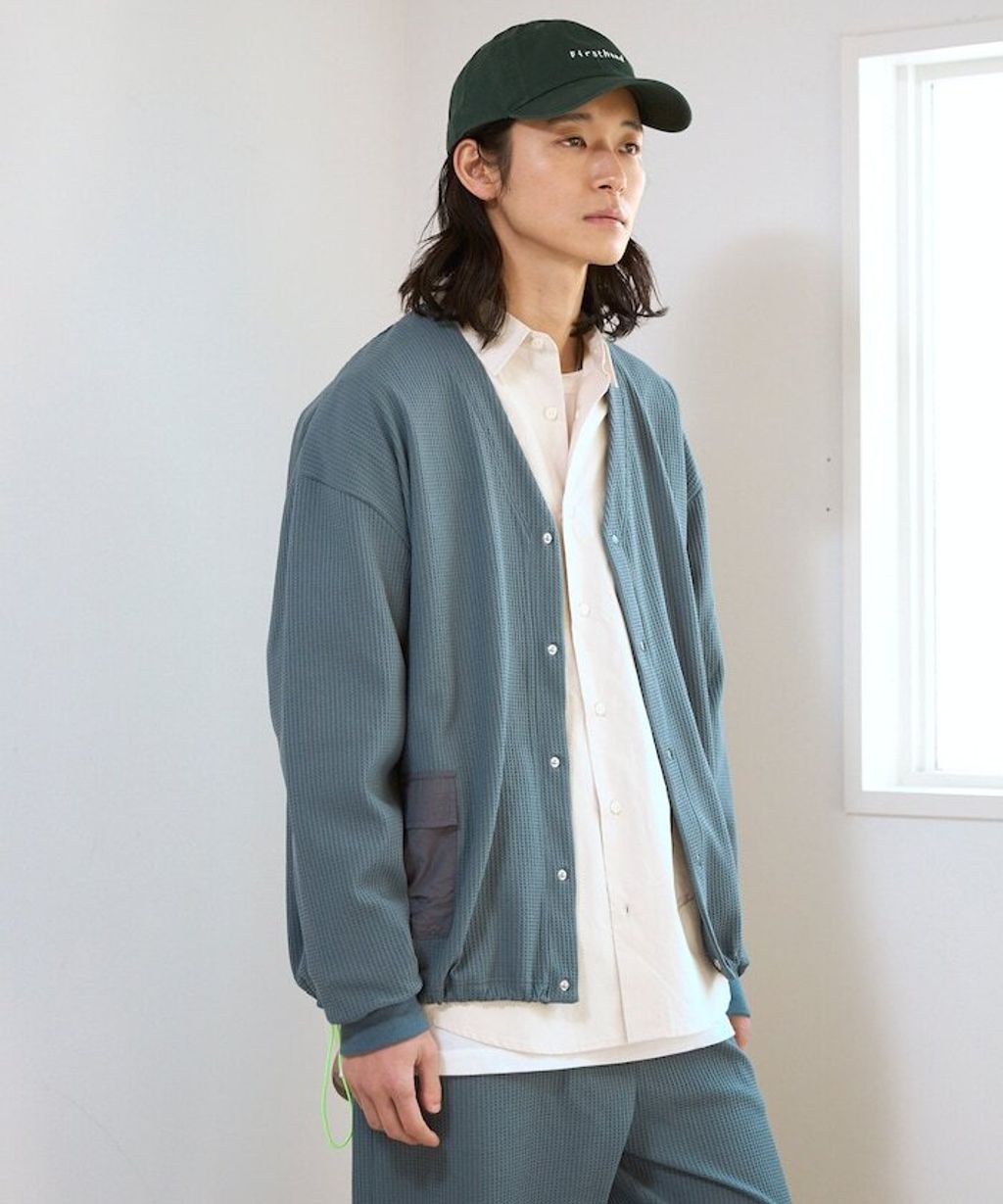 FREAKS STORE 口袋抽繩速乾機能感華夫格開襟衫_27