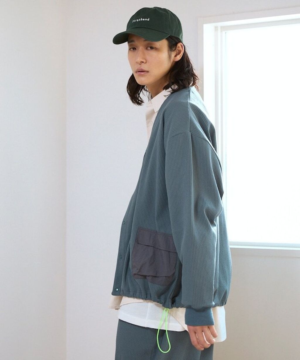 FREAKS STORE 口袋抽繩速乾機能感華夫格開襟衫_23