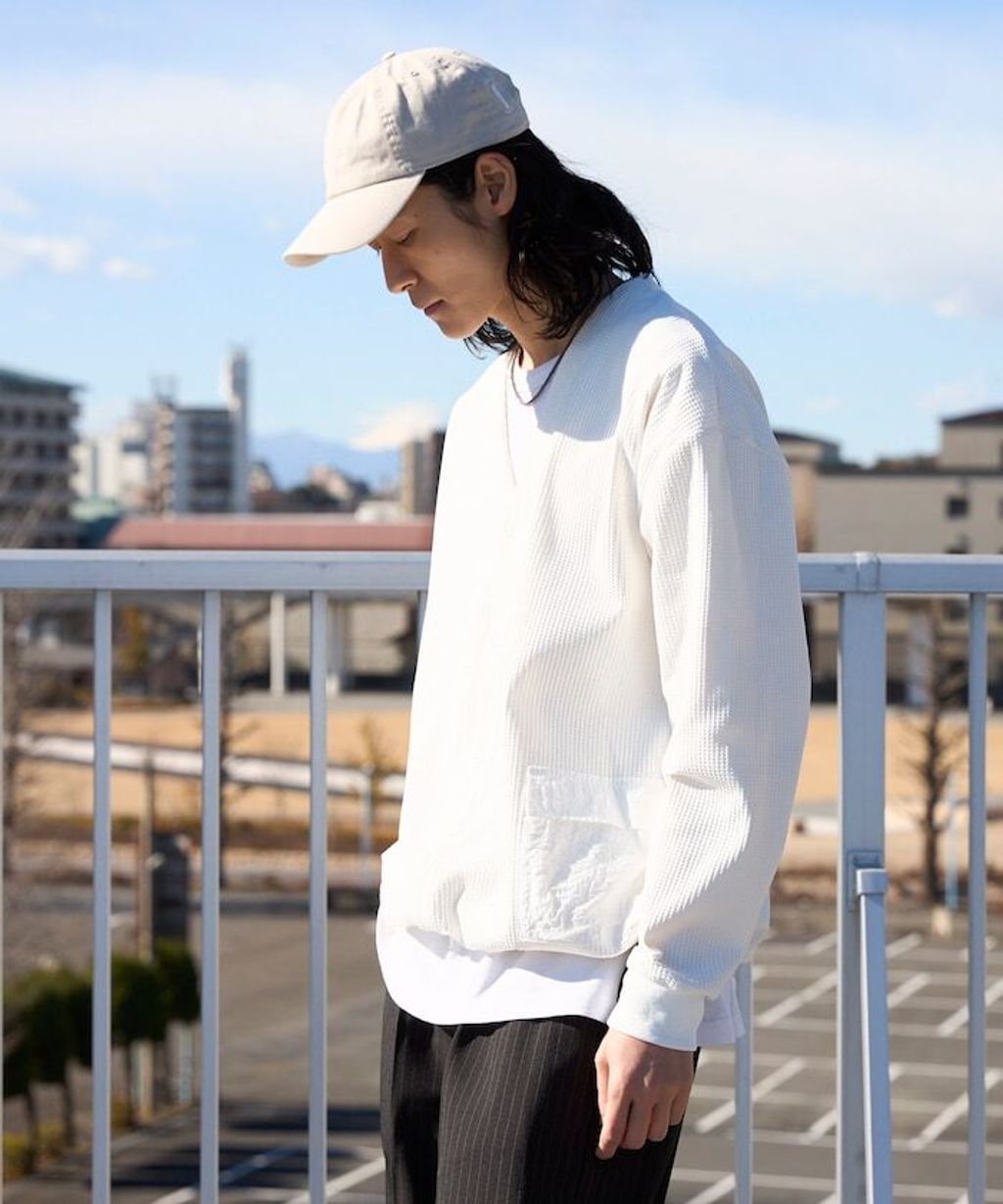 FREAKS STORE 口袋抽繩速乾機能感華夫格開襟衫_9