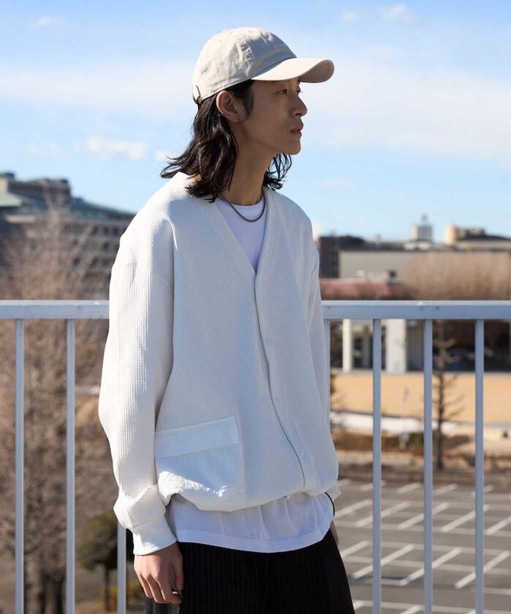 FREAKS STORE 口袋抽繩速乾機能感華夫格開襟衫_11