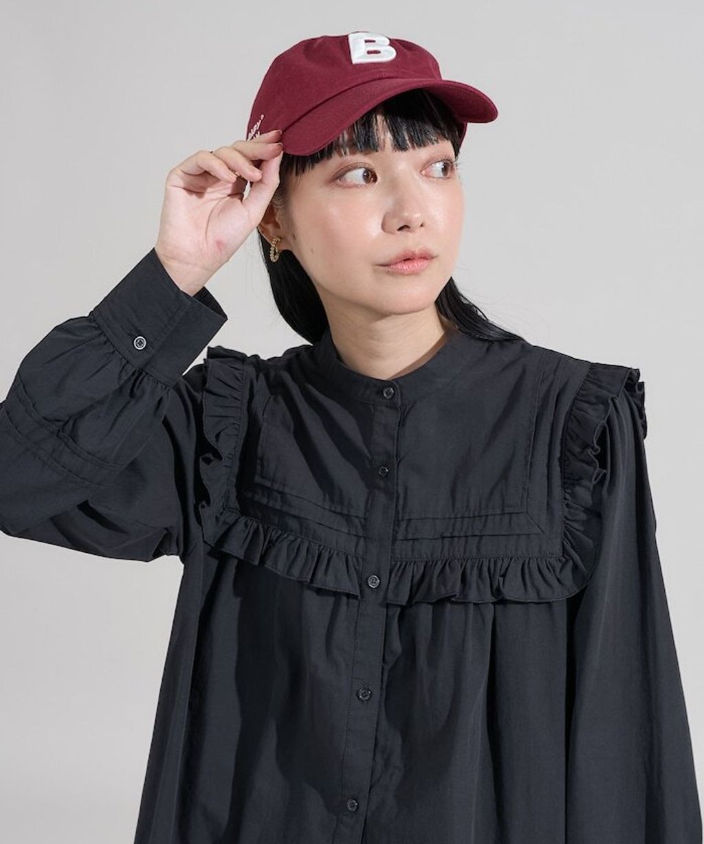 FREAKS STORE 古著感方形荷葉領純棉襯衫_17