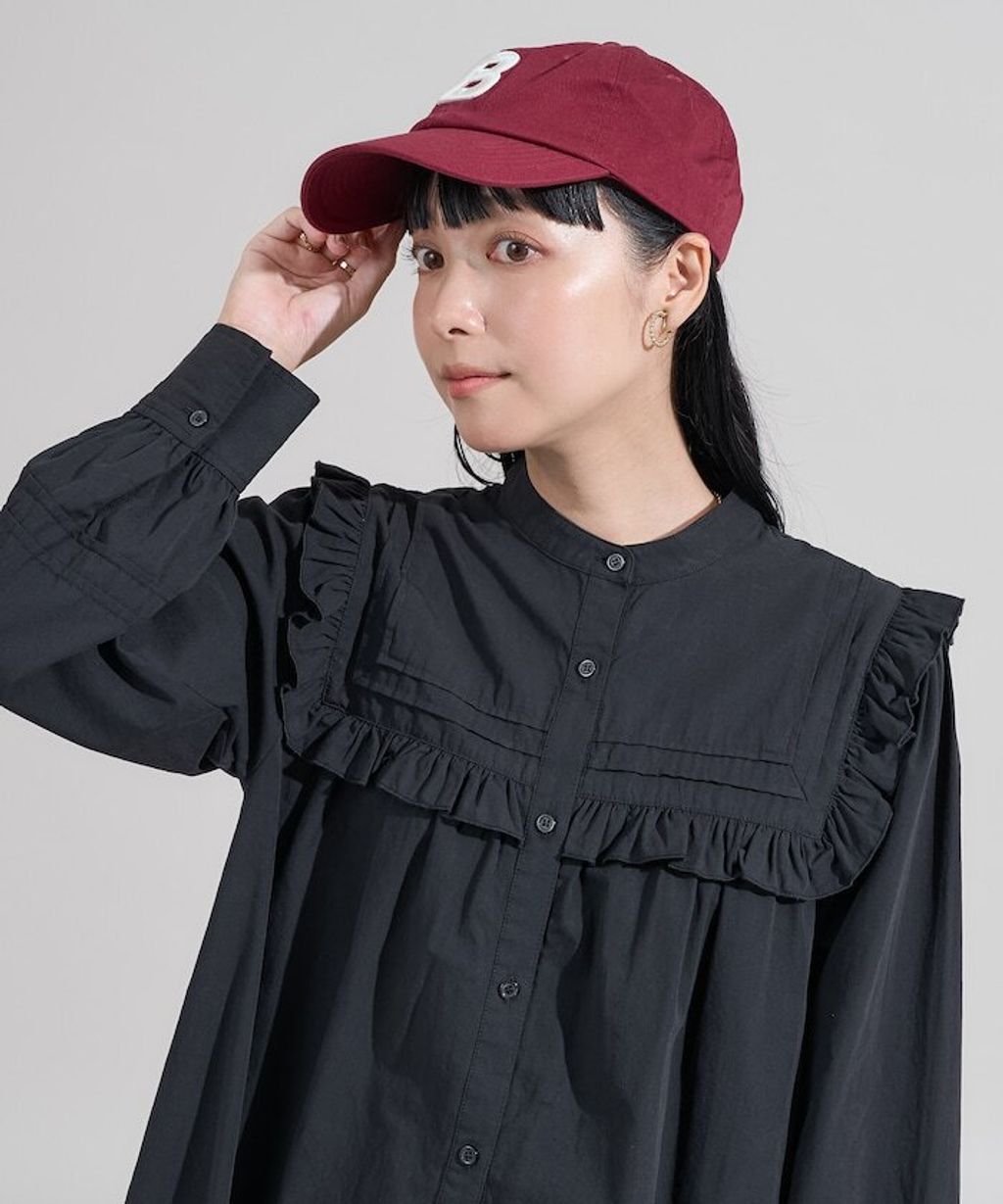 FREAKS STORE 古著感方形荷葉領純棉襯衫_18