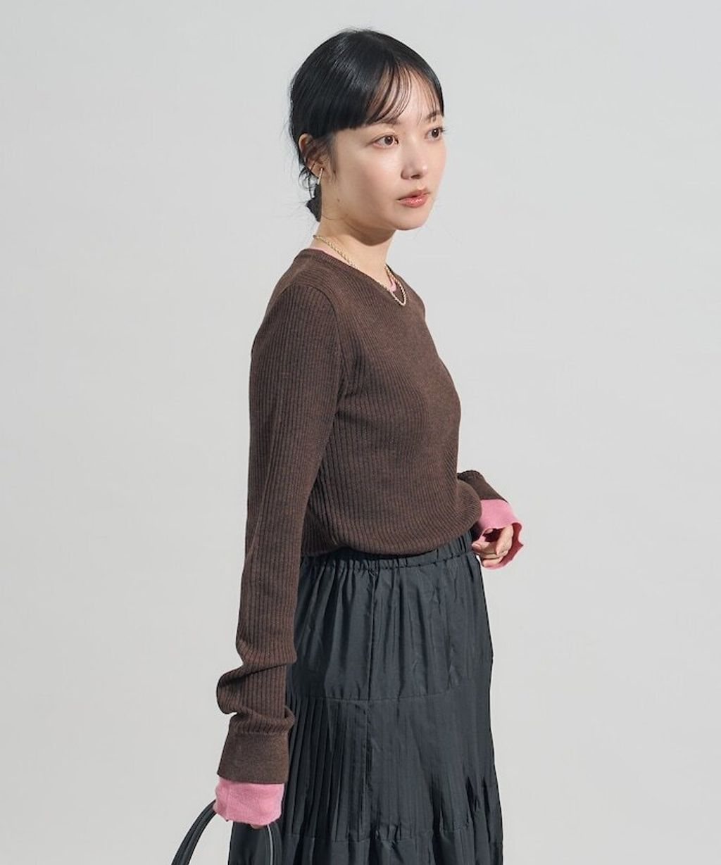 FREAKS STORE 層次感親膚彈力修身混羊毛針織衫_33