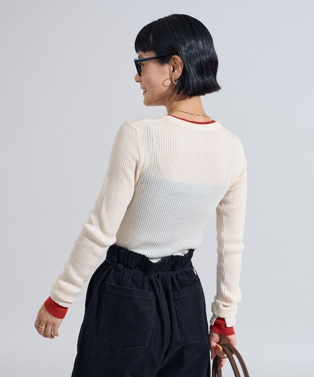 FREAKS STORE 層次感親膚彈力修身混羊毛針織衫_26