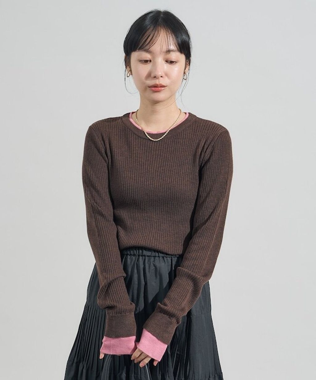 FREAKS STORE 層次感親膚彈力修身混羊毛針織衫_35