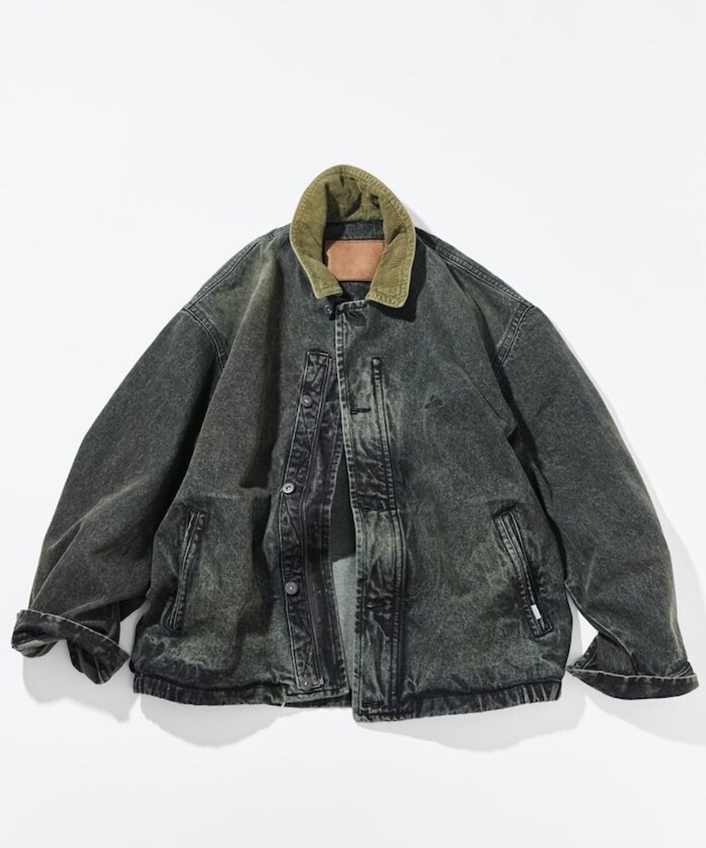 FREAKS STORE 燈芯絨領13.5oz復古水染牛仔外套_1