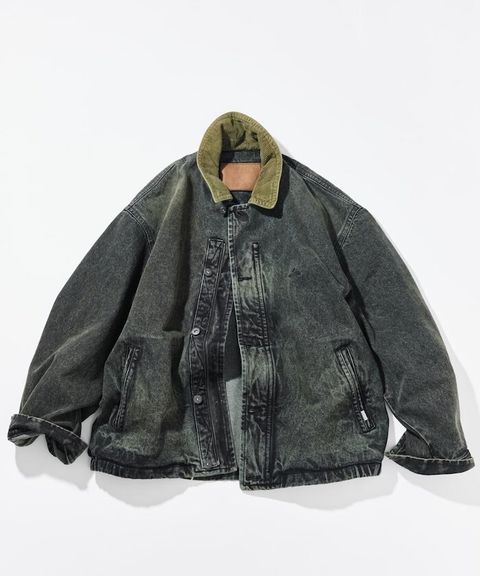 FREAKS STORE 燈芯絨領13.5oz復古水染牛仔外套_1