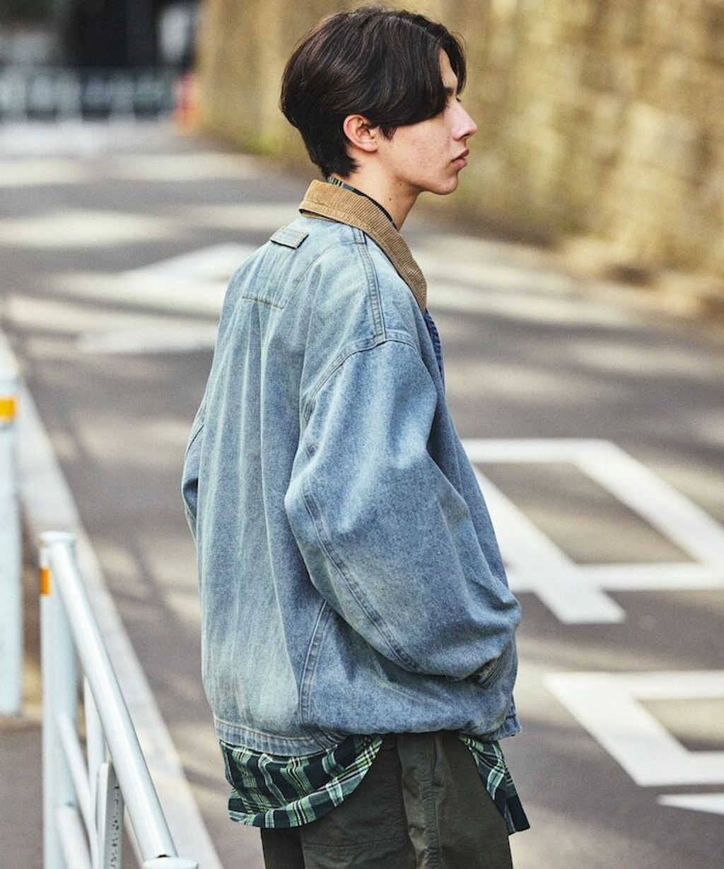 FREAKS STORE 燈芯絨領13.5oz復古水染牛仔外套_8