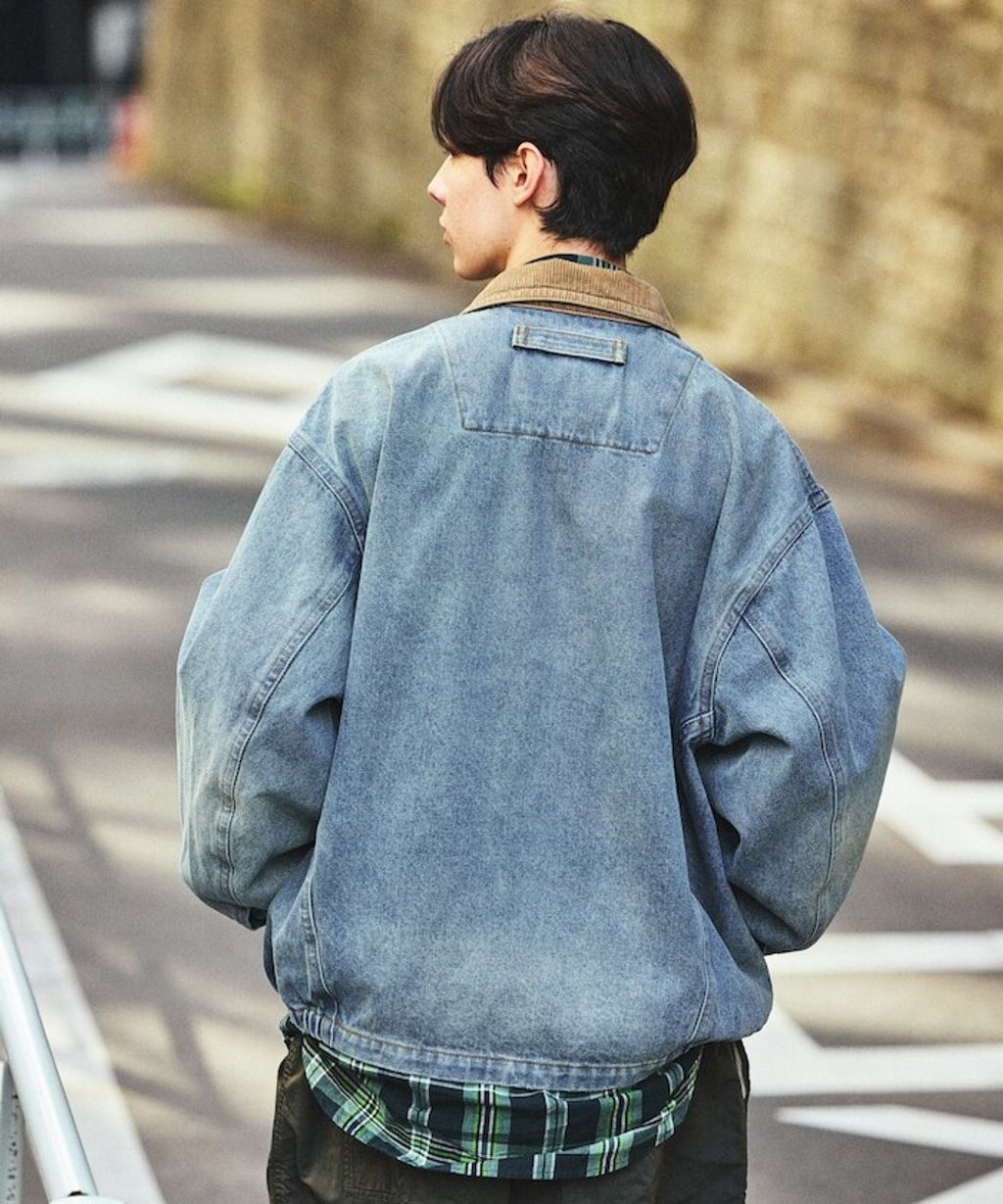 FREAKS STORE 燈芯絨領13.5oz復古水染牛仔外套_9