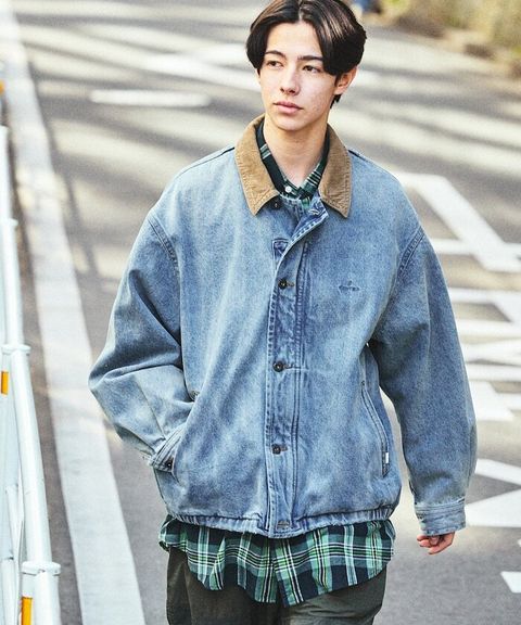 FREAKS STORE 燈芯絨領13.5oz復古水染牛仔外套_2