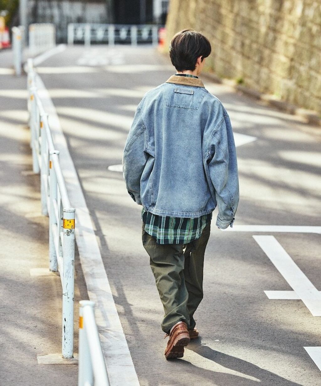 FREAKS STORE 燈芯絨領13.5oz復古水染牛仔外套_6