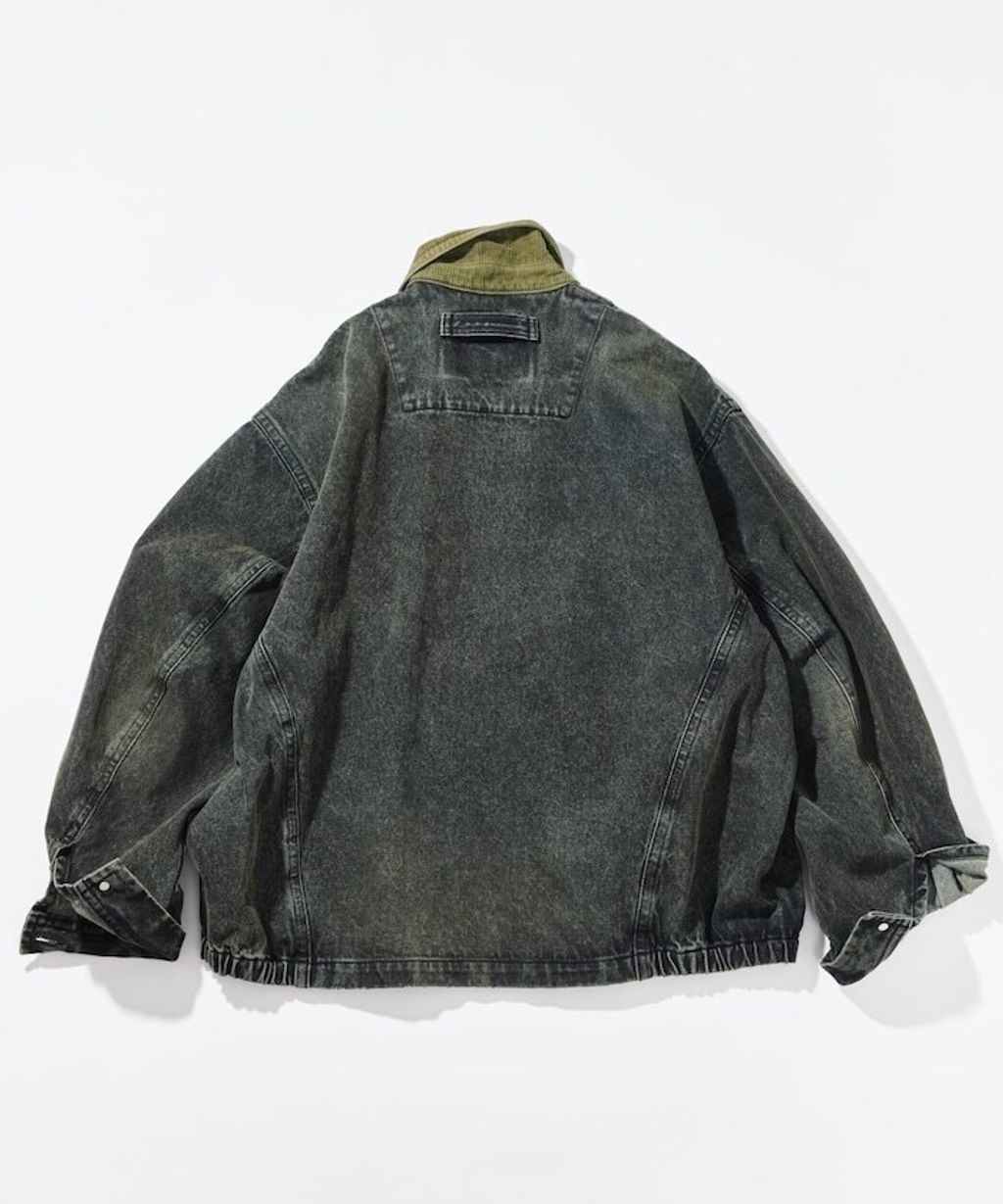 FREAKS STORE 燈芯絨領13.5oz復古水染牛仔外套_12