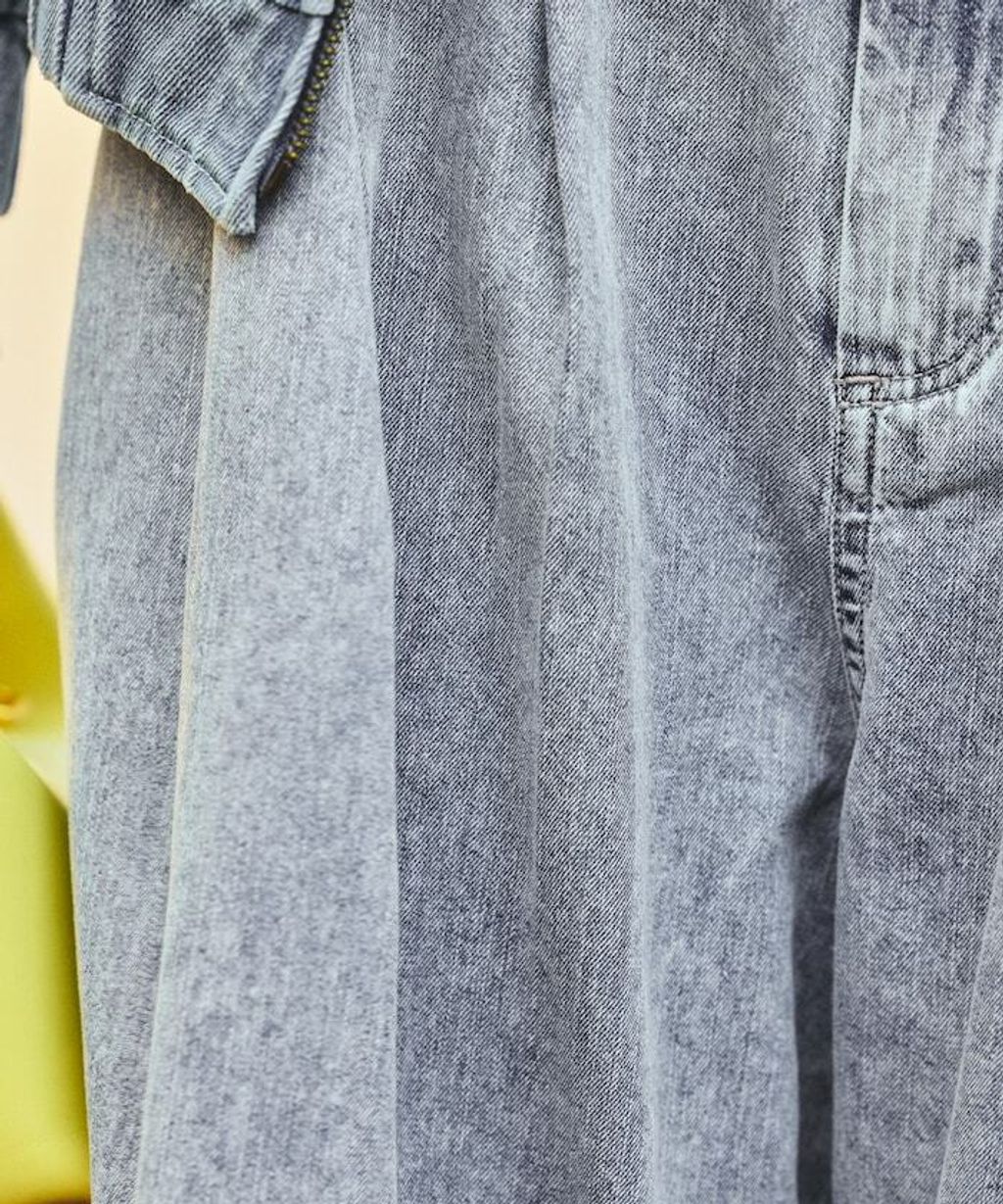 FREAKS STORE 復古感垂墜感丹寧牛仔寬褲_9