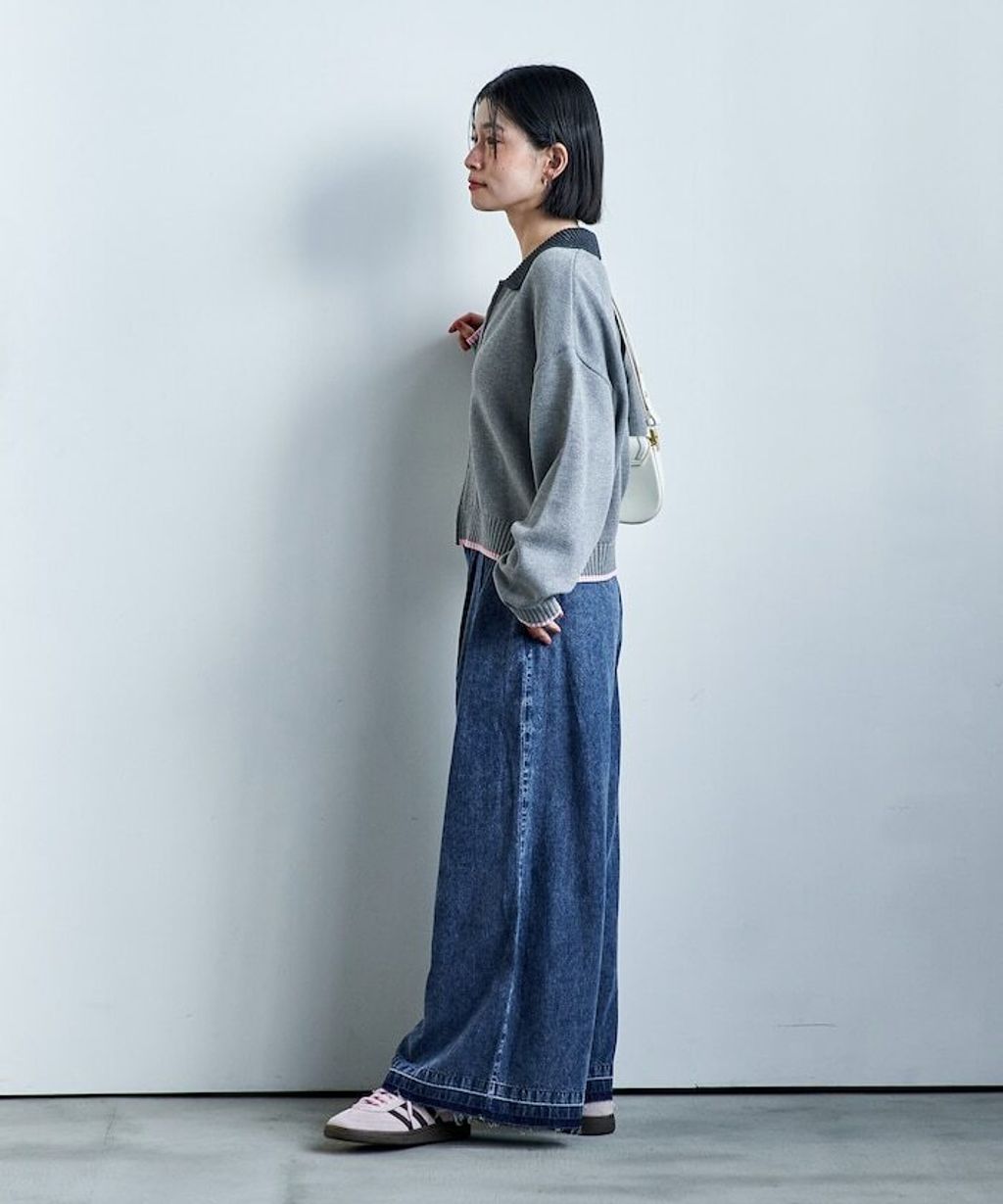 FREAKS STORE 復古感垂墜感丹寧牛仔寬褲_38