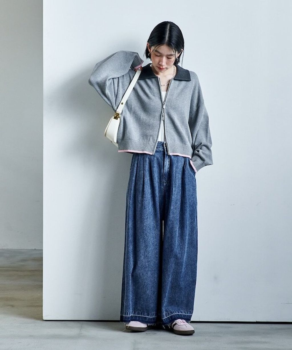 FREAKS STORE 復古感垂墜感丹寧牛仔寬褲_41