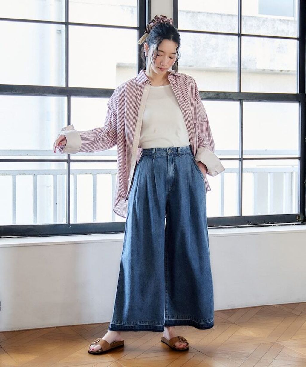 FREAKS STORE 復古感垂墜感丹寧牛仔寬褲_25