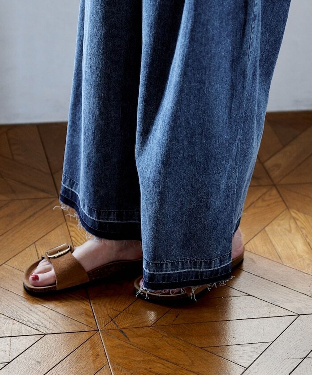 FREAKS STORE 復古感垂墜感丹寧牛仔寬褲_56