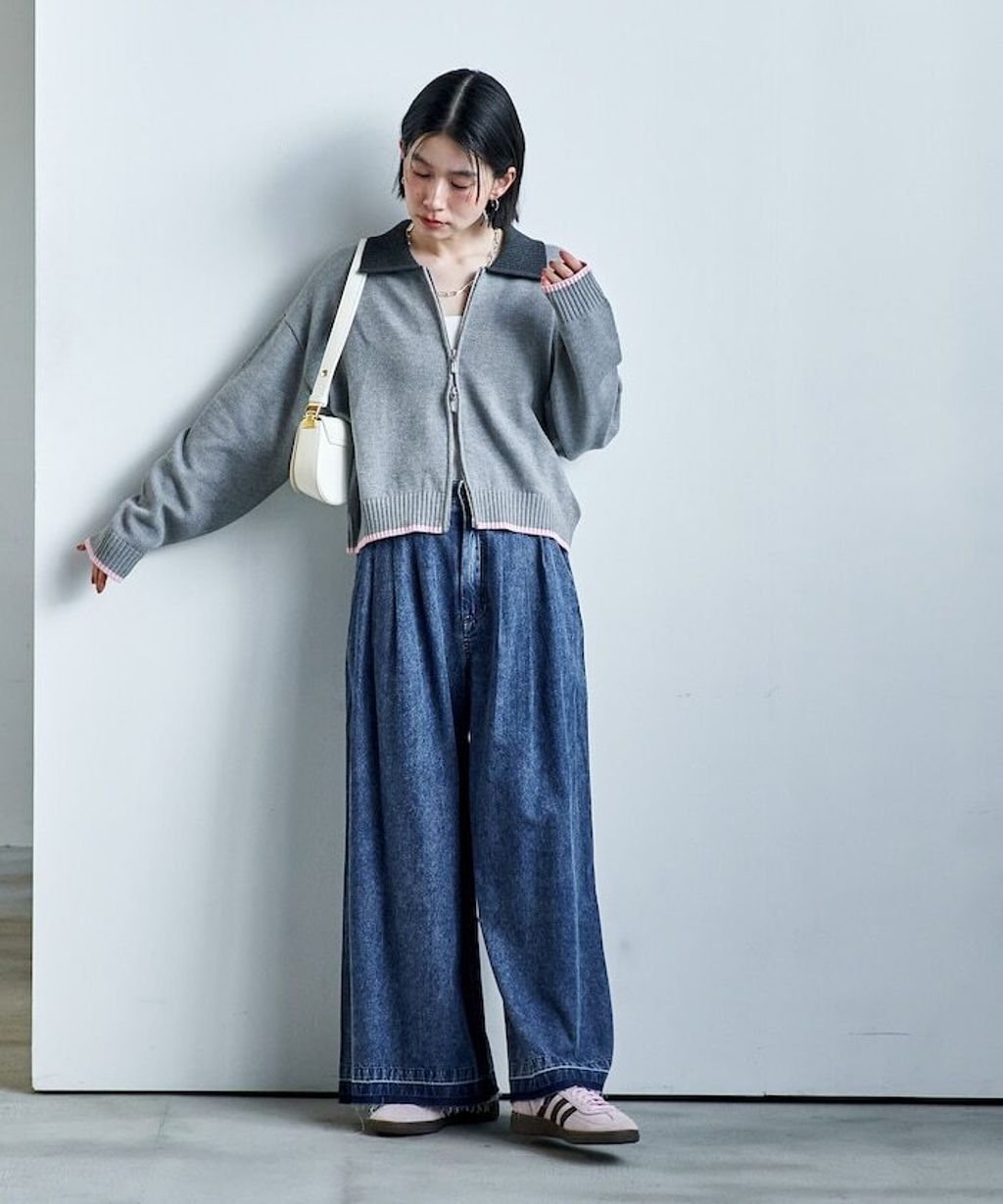 FREAKS STORE 復古感垂墜感丹寧牛仔寬褲_40