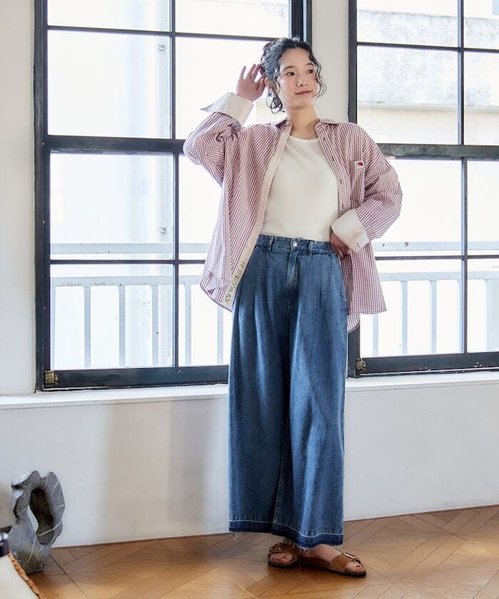 FREAKS STORE 復古感垂墜感丹寧牛仔寬褲_27