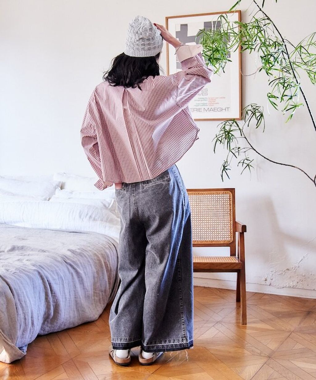 FREAKS STORE 復古感垂墜感丹寧牛仔寬褲_16