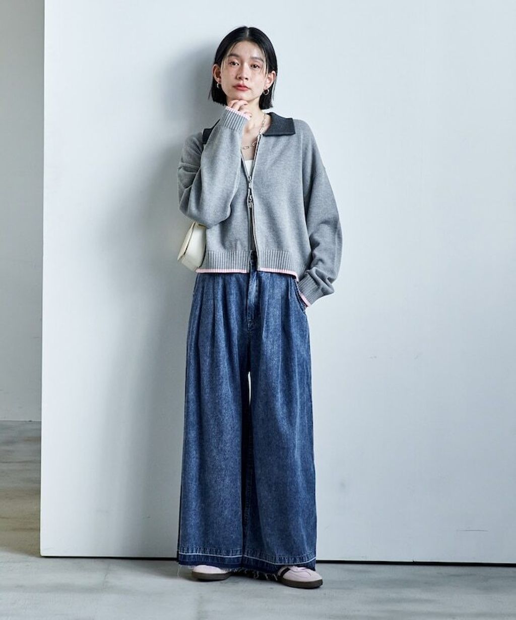 FREAKS STORE 復古感垂墜感丹寧牛仔寬褲_37