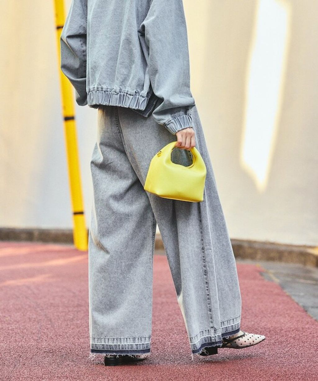 FREAKS STORE 復古感垂墜感丹寧牛仔寬褲_7