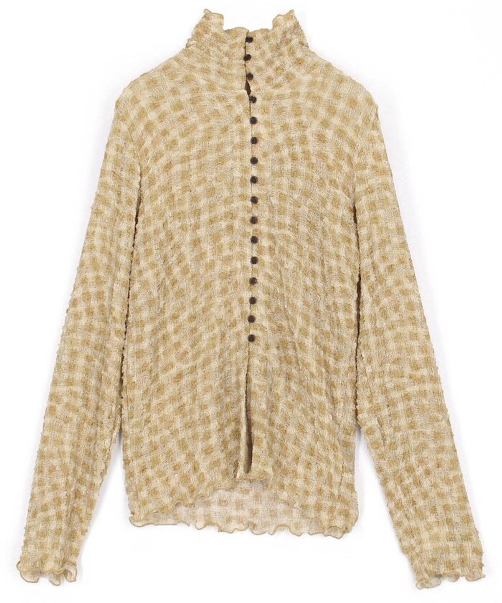 FREAKS STORE 立體泡泡針織格紋襯衫_47