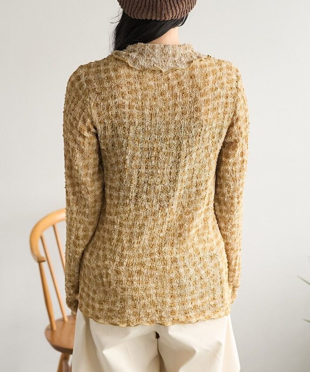 FREAKS STORE 立體泡泡針織格紋襯衫_31